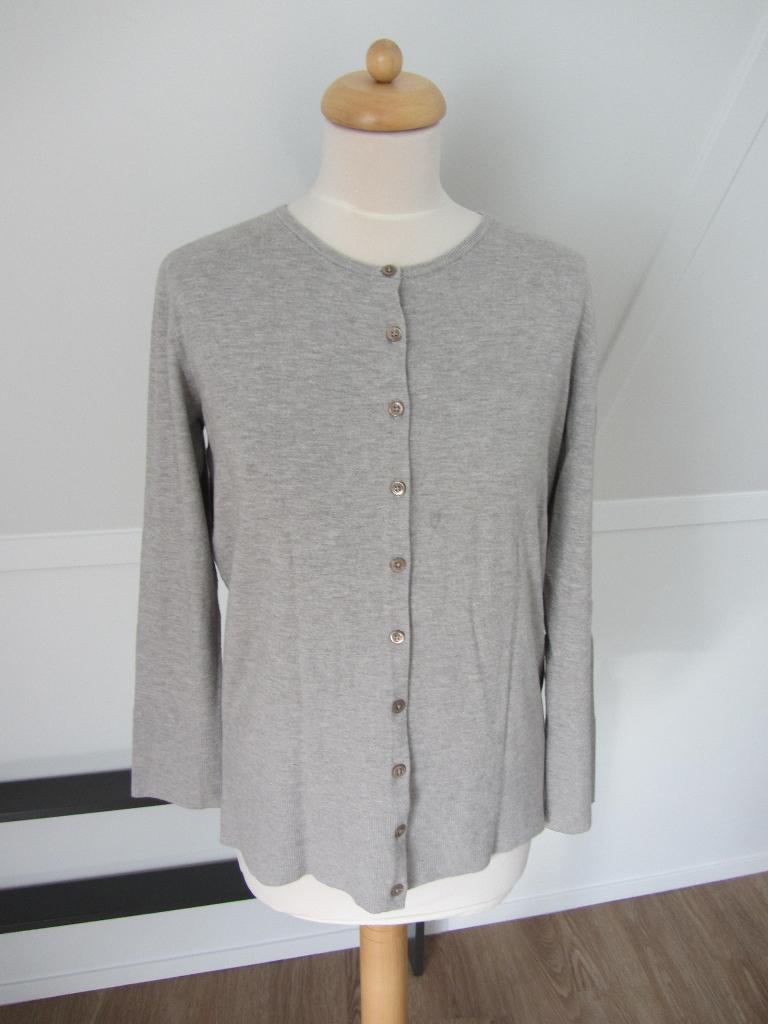 Vestje 40, beige/grijs, l.m. knoopjes, weinig gedragen, Beige, Maat 42/44 (L), Ophalen of Verzenden, Zo goed als nieuw