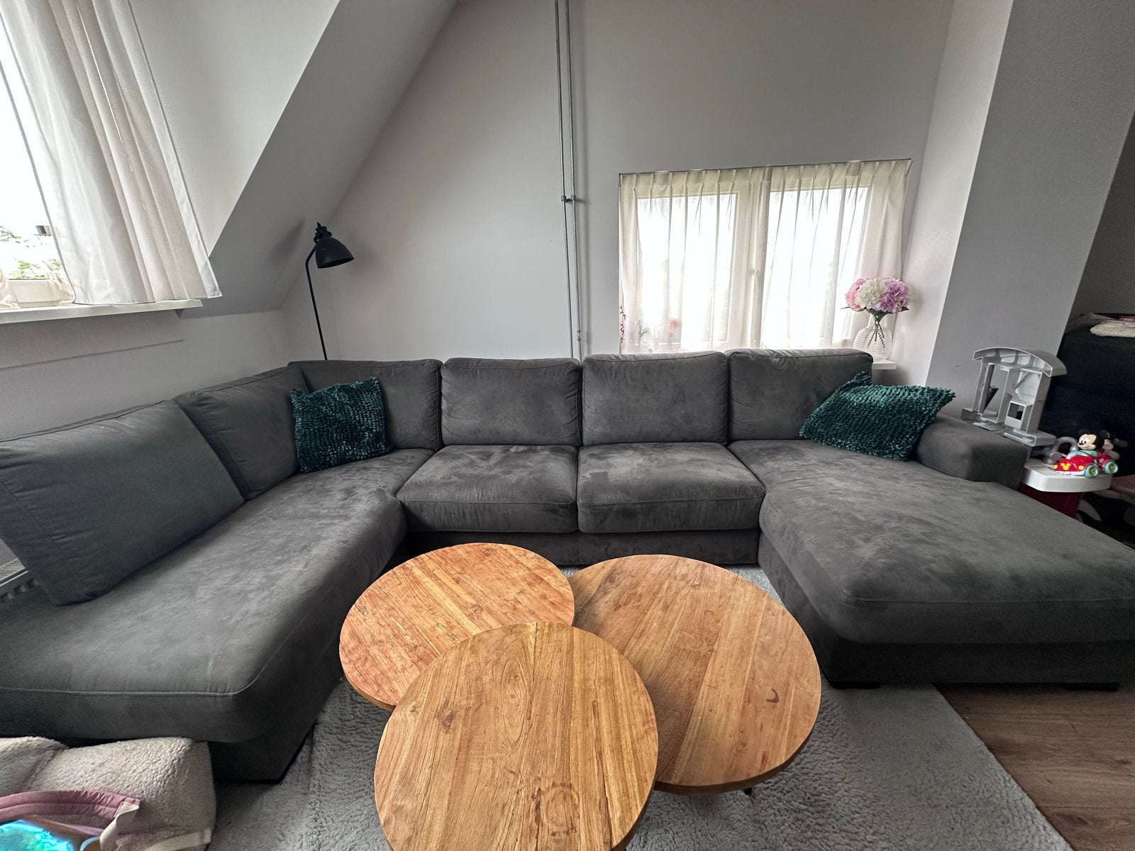 Grote comfortabele hoekbank, 337cm breed, Huis en Inrichting, Banken | Bankstellen, Ophalen, Gebruikt, Hoekbank, 300 cm of meer