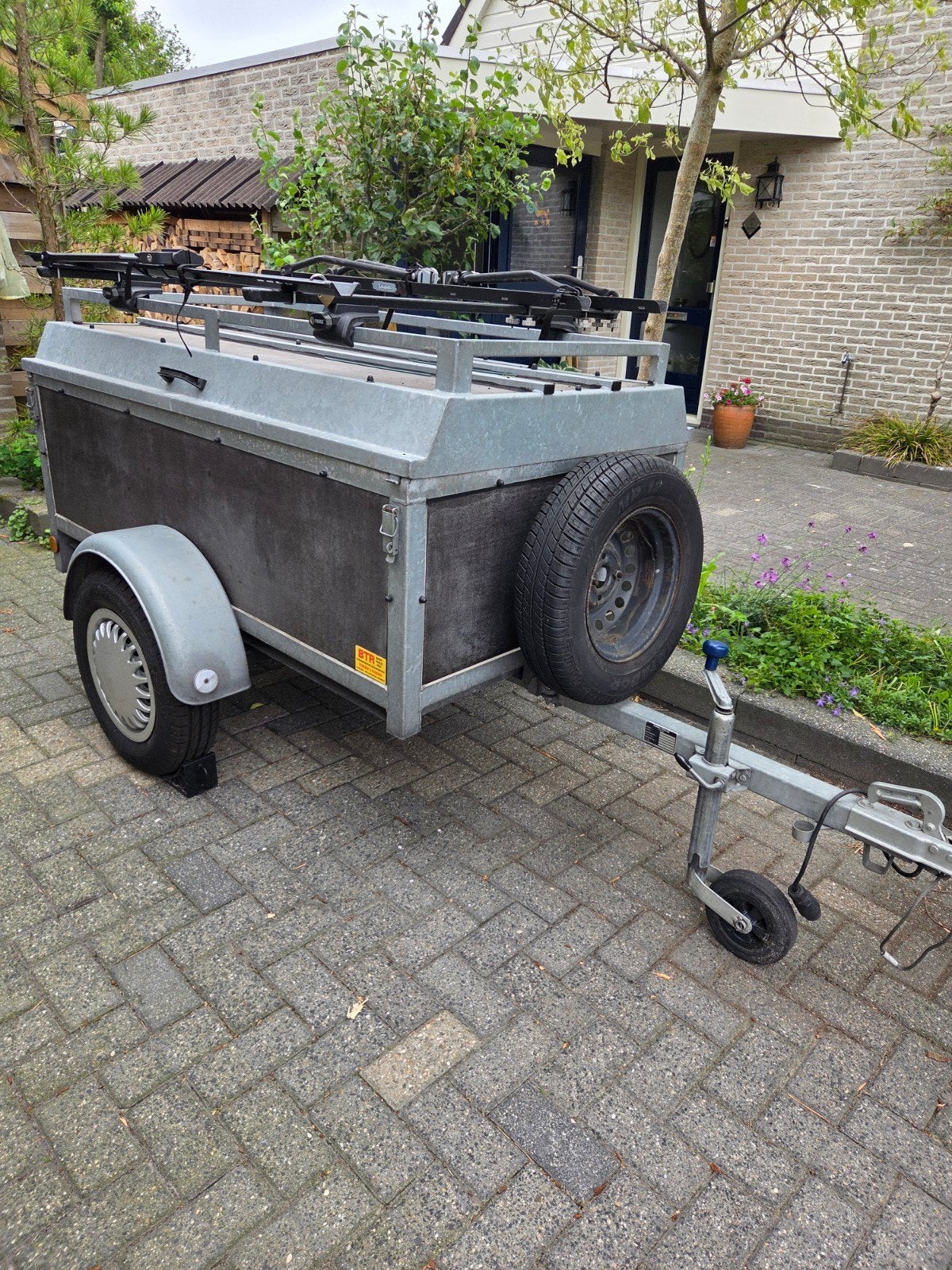 Power Trailer aanhanger met fietsendrager (2001), Ophalen, Gebruikt