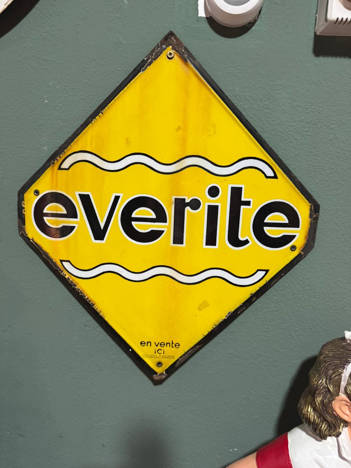 everite emaille reclamebord, Ophalen of Verzenden