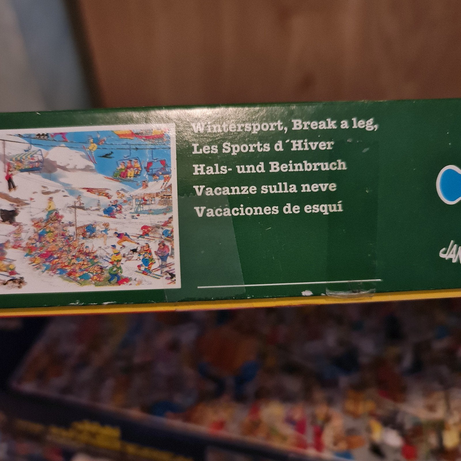 Jan van Haasteren legpuzzel 1500 stukjes - Wintersport, Ophalen of Verzenden, 500 t/m 1500 stukjes, Gebruikt, Legpuzzel