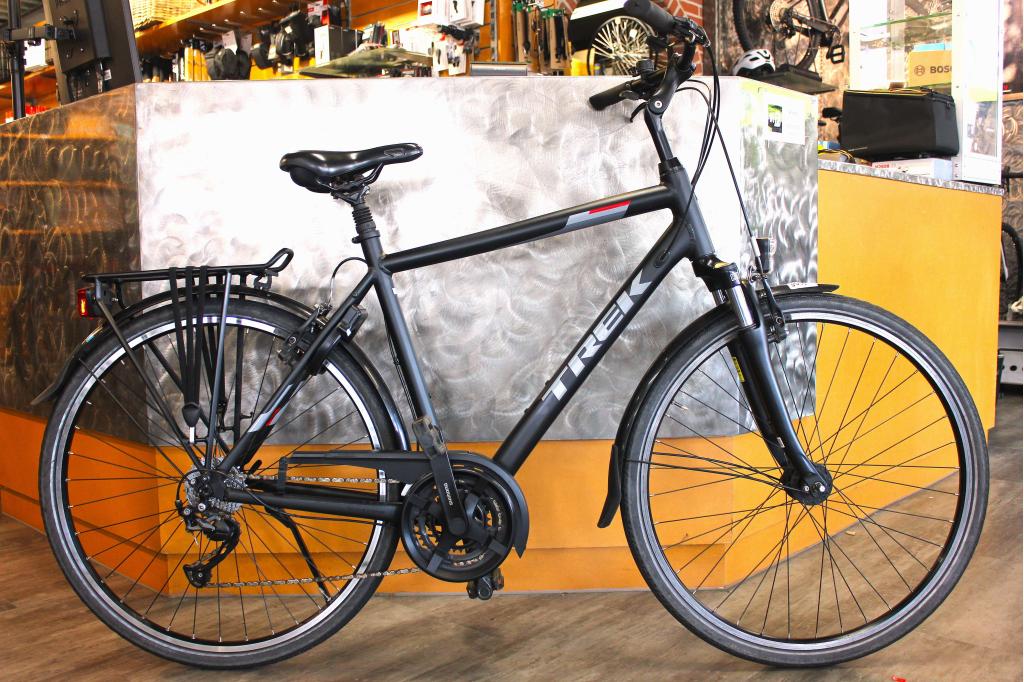 Nette gebruikte Trek T200 hybride herenfiets 55 cm, 28 inch, Gebruikt, Vering, Velgrem