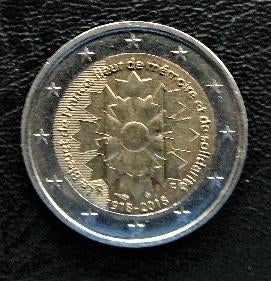 Herdenkingsmunt 2 euro Frankrijk 2018  Korenbloem, Ophalen of Verzenden, Frankrijk, 2 euro, Losse munt