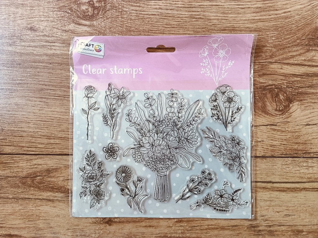 Clear Stamps Flower Bouqet, Ophalen of Verzenden, Zo goed als nieuw, Clearstamp