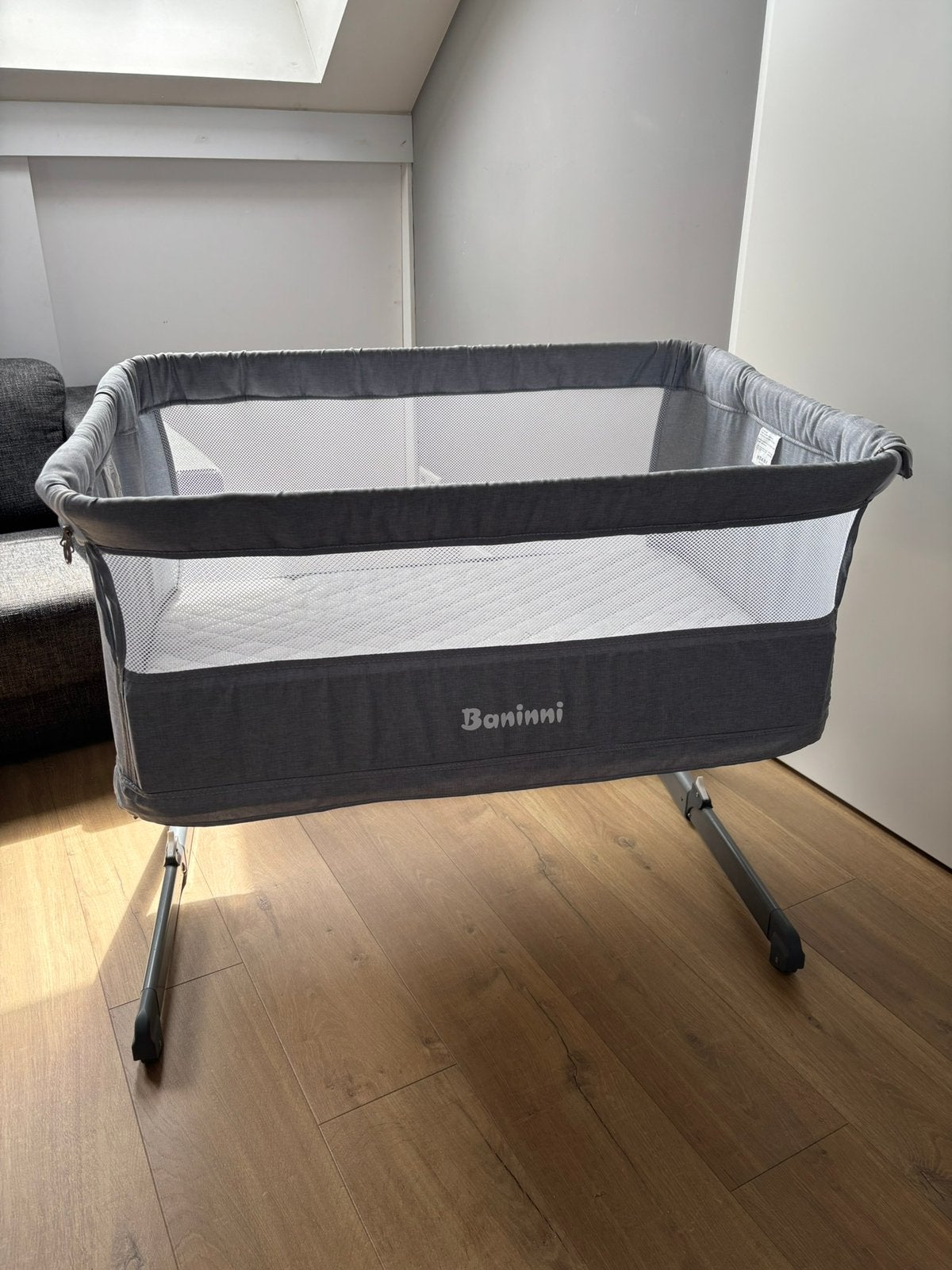 Baninni Co-Sleeper incl. beddengoed, Ophalen, Zo goed als nieuw, Wieg