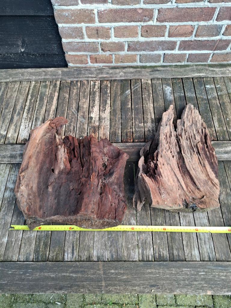 Decoratief drijfhout - 2 stuks, Ophalen, Gebruikt