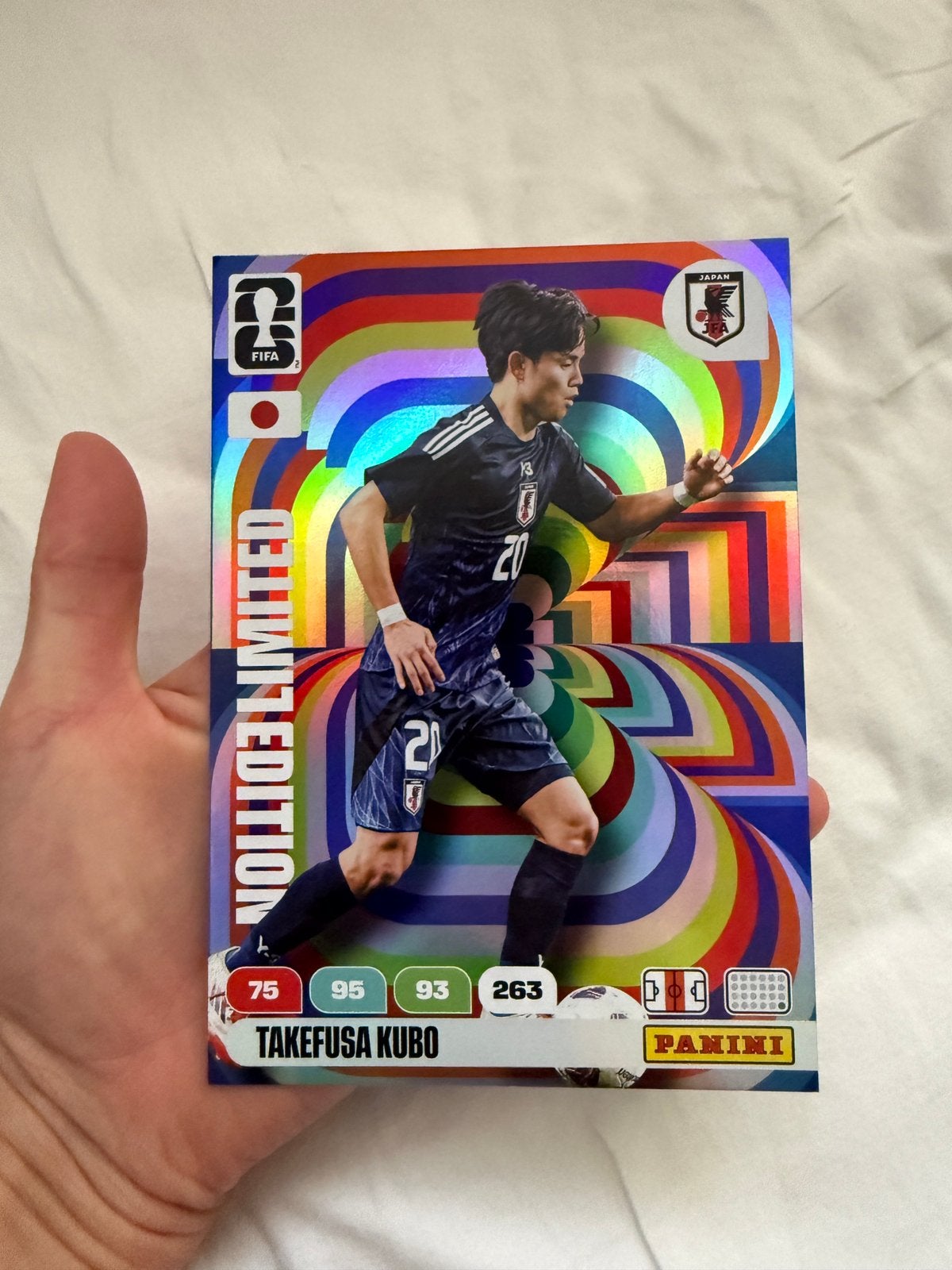 Panini FIFA 2026 Takefusa Kubo Unlimited Jumbo Kaart, Ophalen of Verzenden, Nieuw, Plaatje