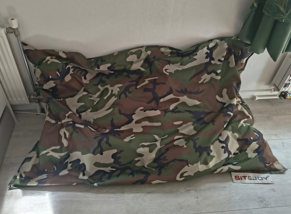 Zitzak van Sit & Joy met camouflage print, Ophalen, Gebruikt