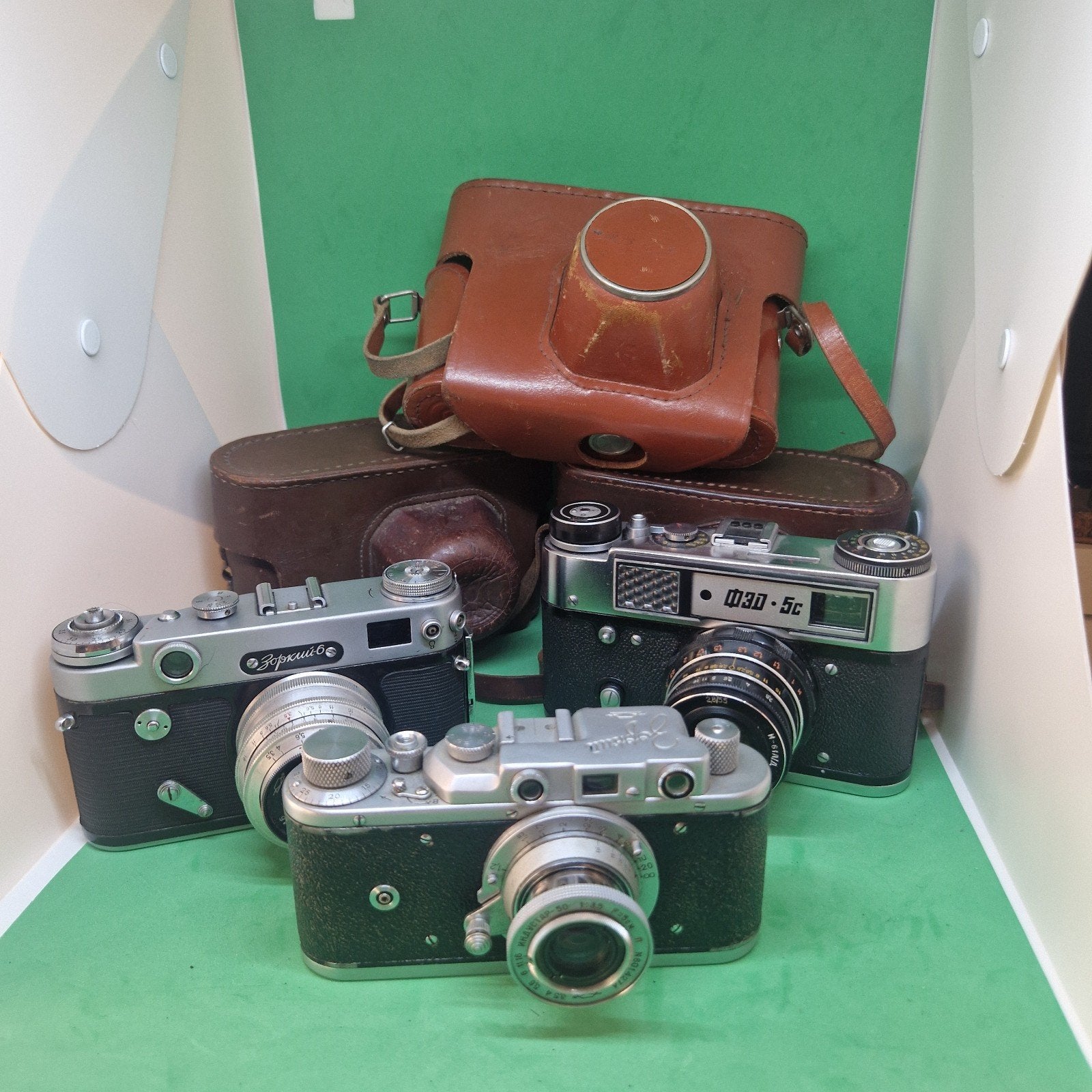 Russische zorki en fed leica kopie, Audio, Tv en Foto, Fotocamera's Analoog, Ophalen of Verzenden, Compact, Leica