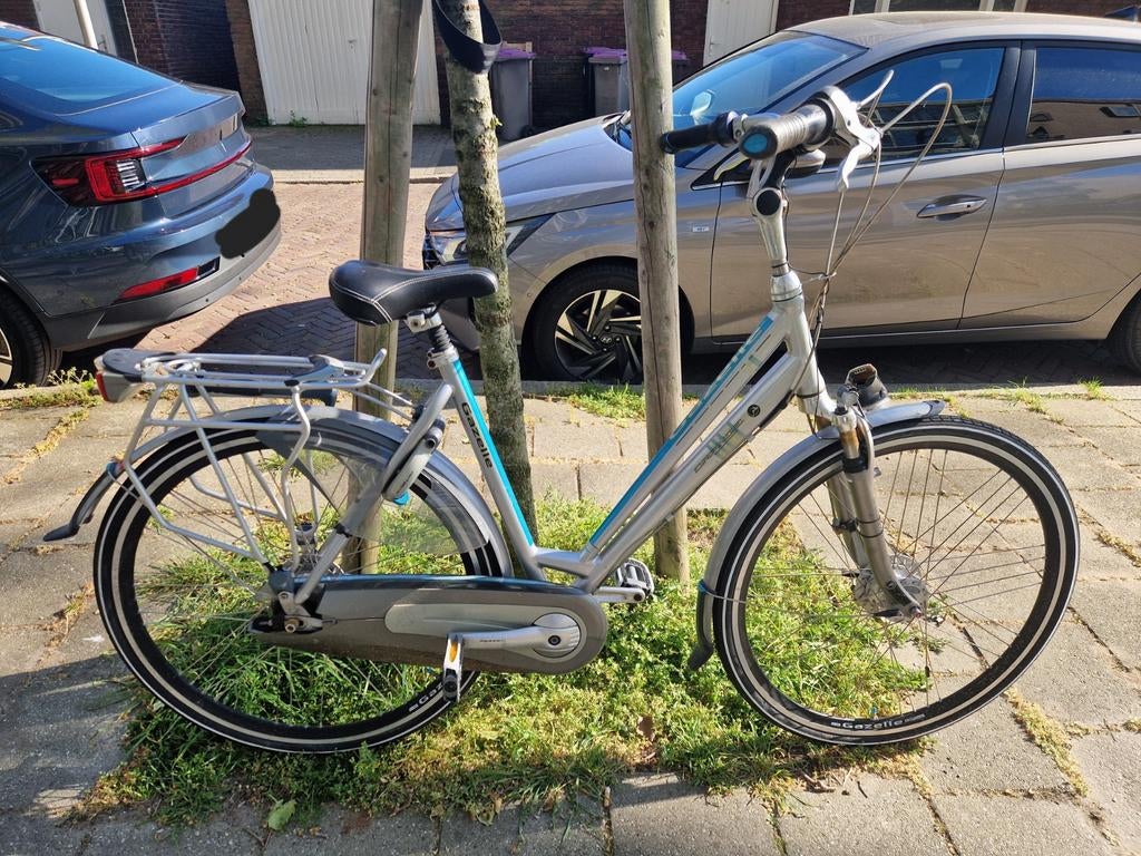 Gazelle damesfiets met handrem - Voorlicht los, Ophalen, Velgrem, Gazelle, 53 tot 56 cm
