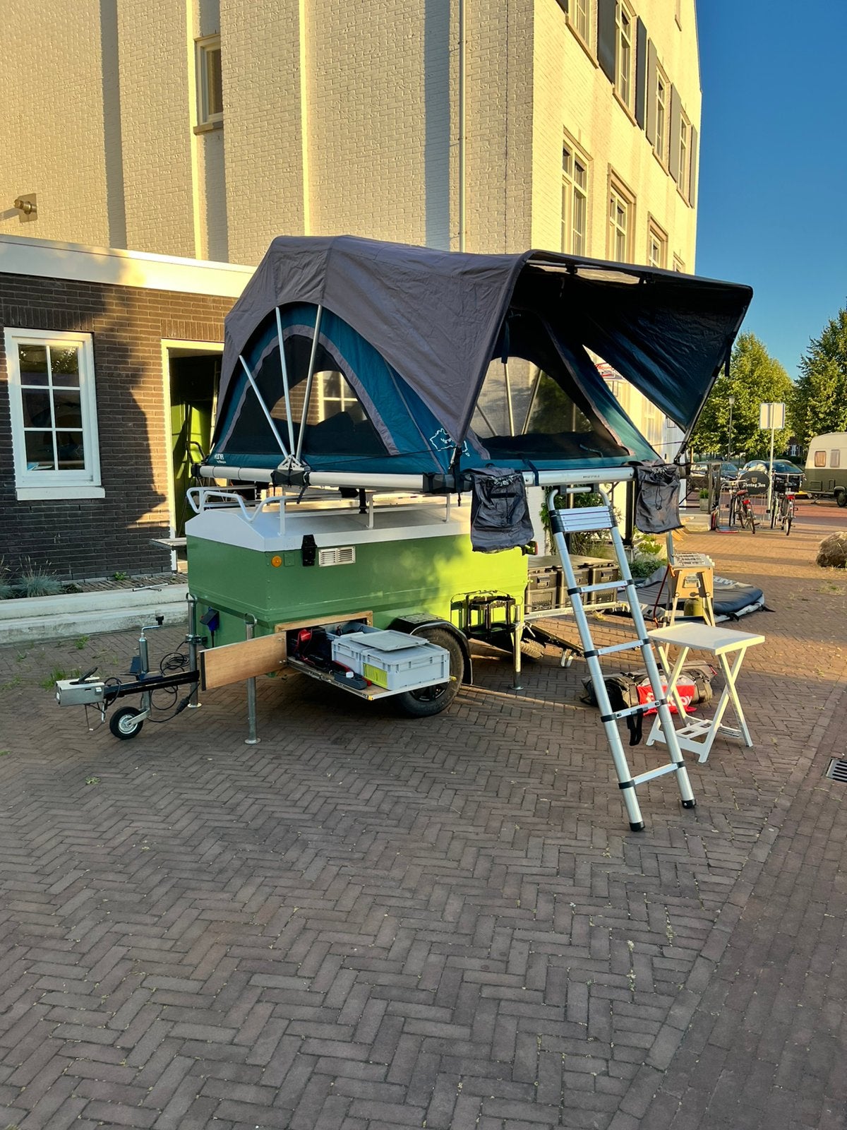 Daktent trailer + Yuna sheepie 160 + Uitrusting, Ophalen, Gebruikt, Tot en met 3