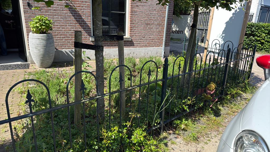 Sierhekwerk groen 15,5 meter, Ophalen of Verzenden, Zo goed als nieuw, IJzer, Sierhekwerk