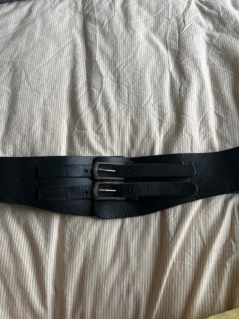 Zwarte Sam Brown riem maat 95, 80 tot 90 cm, 5 cm of meer, Tailleriem, Ophalen of Verzenden
