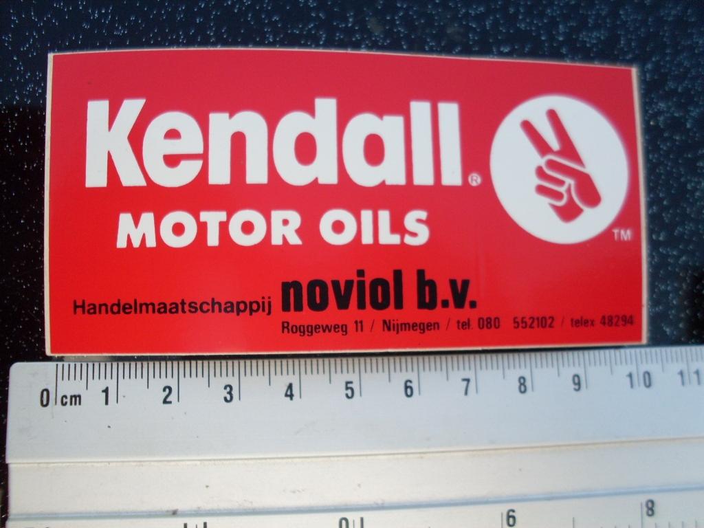 sticker Kendall motor oils logo noviol nijmegen, Verzenden, Zo goed als nieuw, Merk
