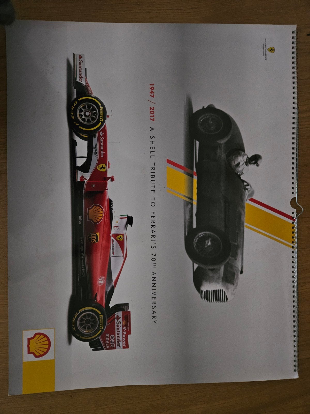 Ferrari 70 year anniversary  calander   shell 2017, Ophalen of Verzenden