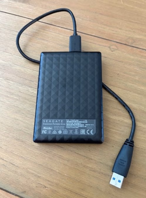Seagate Expansion 1TB Externe Harde Schijf USB, Computers en Software, Harde schijven, Ophalen, Zo goed als nieuw, Laptop, USB