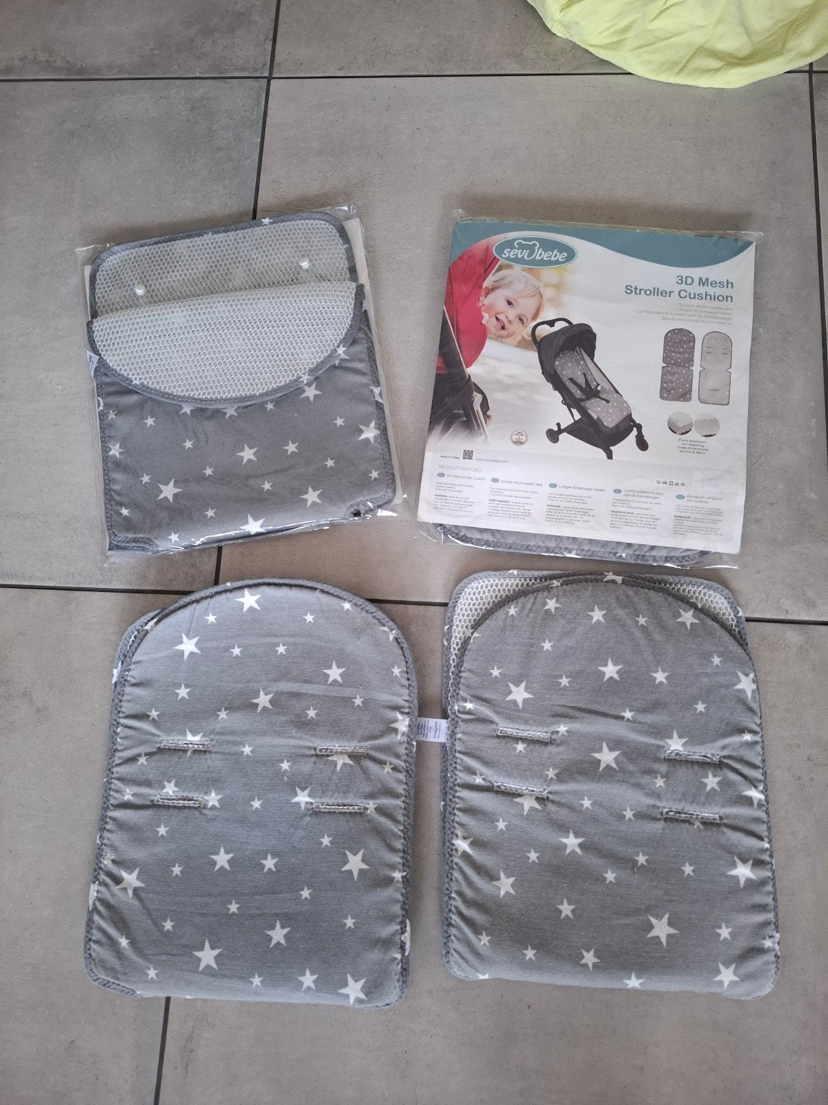 Sevi Bebe 3D Mesh Buggy Kussens - Sterrenpatroon, Ophalen of Verzenden, Nieuw, Overige merken