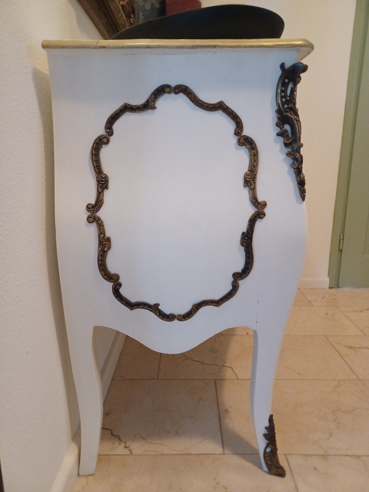 Brocante commode met 2 grote laden, Antiek en Kunst, Ophalen