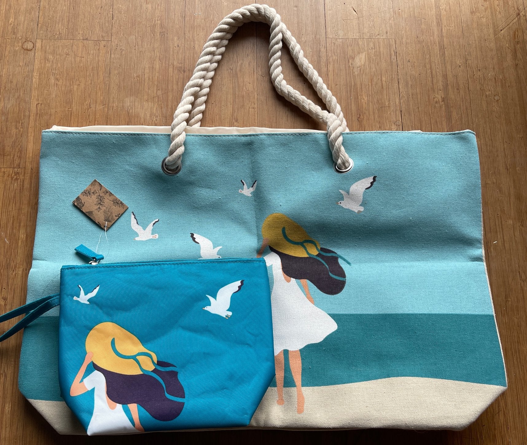 Strandtas + toilettas Rivera Maison, Nieuw, Ophalen of Verzenden, Nieuw, Blauw