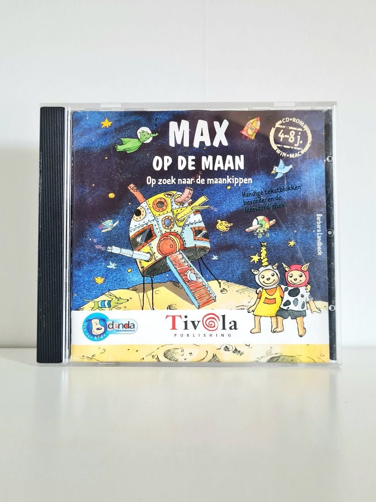 Max op de Maan - PC/Mac cd-rom, Spelcomputers en Games, Games | Pc, Zo goed als nieuw, Avontuur en Actie, 1 speler, Vanaf 3 jaar
