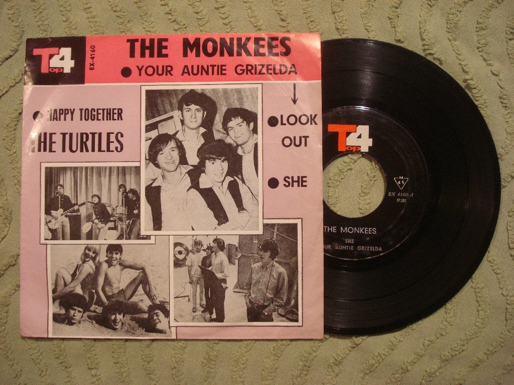 The Monkees 7" Single: ‘Your auntie Grizelda’ (Iran) Turtles, Cd's en Dvd's, Vinyl Singles, Ophalen of Verzenden, Gebruikt, Pop