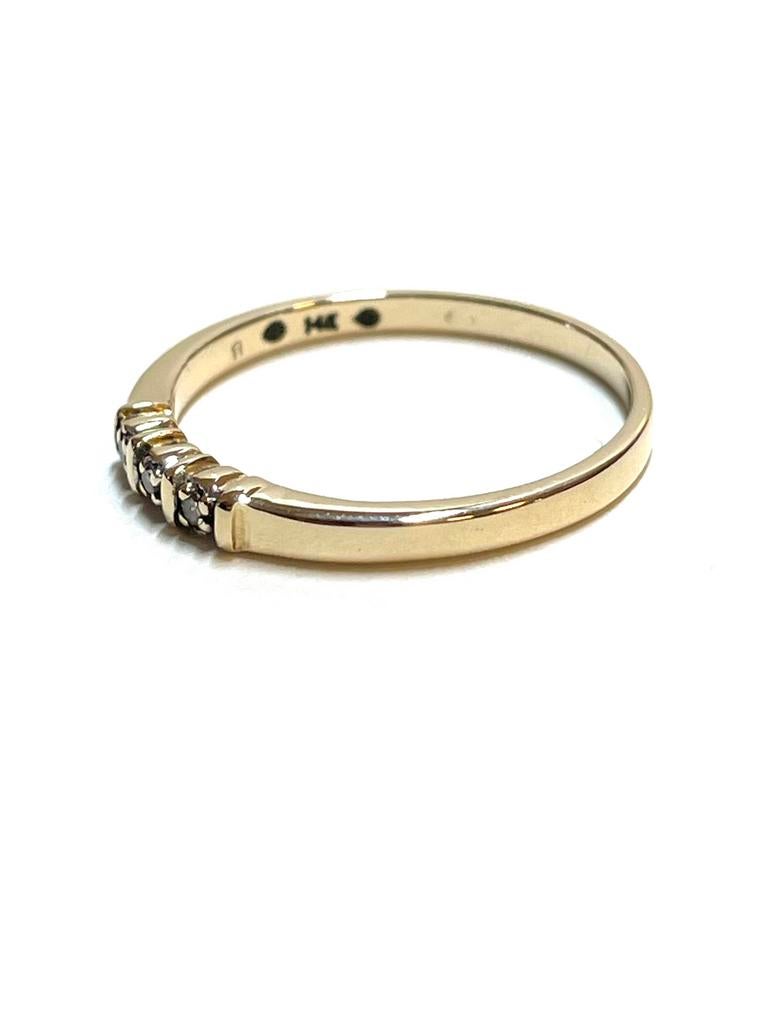 14k gouden ring met diamanten, -, -, Ophalen of Verzenden, Zo goed als nieuw