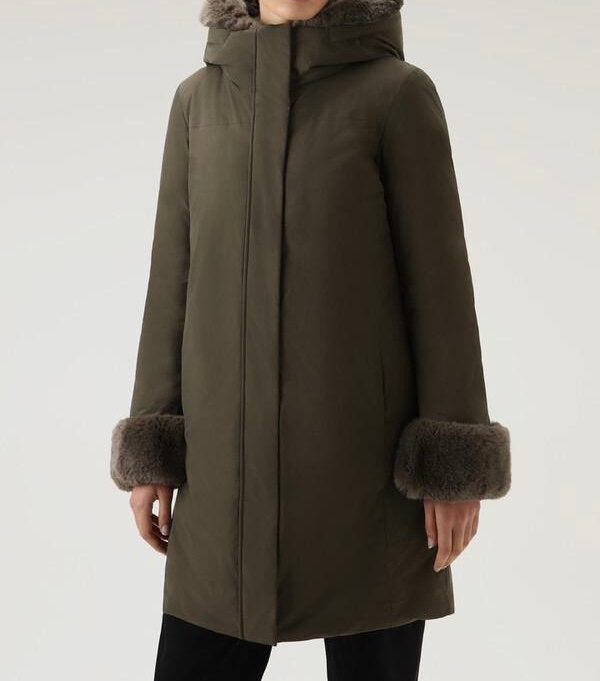 Woolrich parka dames, Ophalen, Zo goed als nieuw, Maat 34 (XS) of kleiner, Zwart