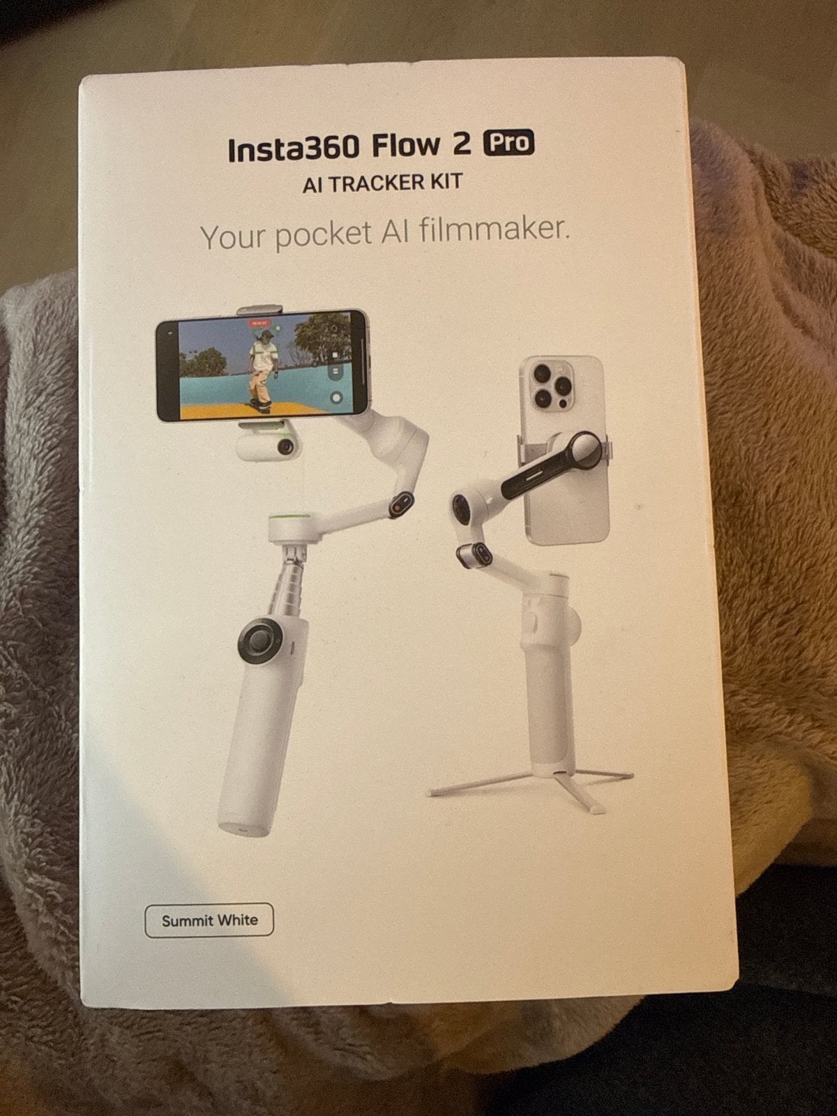 Insta360 Flow 2 Pro AI Tracker Bundle (Summit White), Insta360, Nieuw, Gimbal, Ophalen of Verzenden