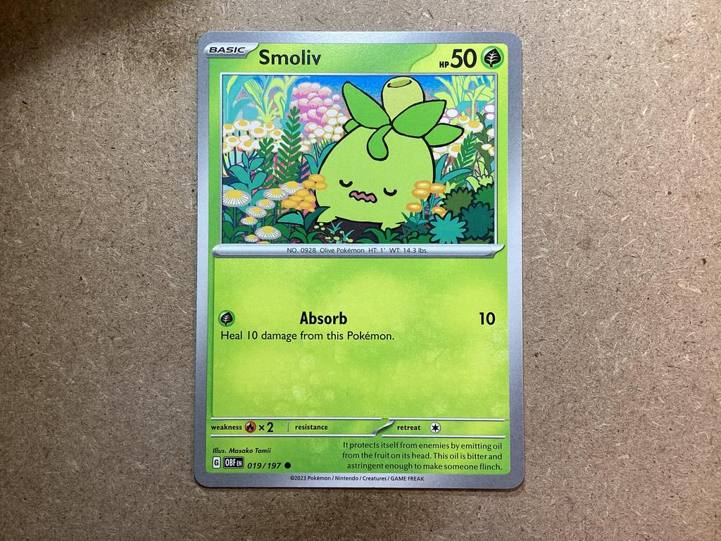 1x Smoliv [OBF 019/197] (Near Mint), Ophalen of Verzenden, Zo goed als nieuw, Losse kaart