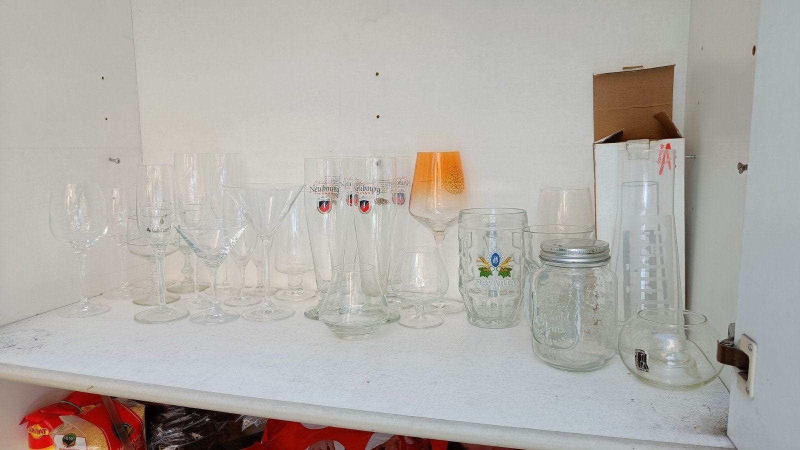 Partij 20+ glazen + karaf: bier wijn champagne cocktail, Ophalen, Glas of Glazen, Gebruikt, Glas