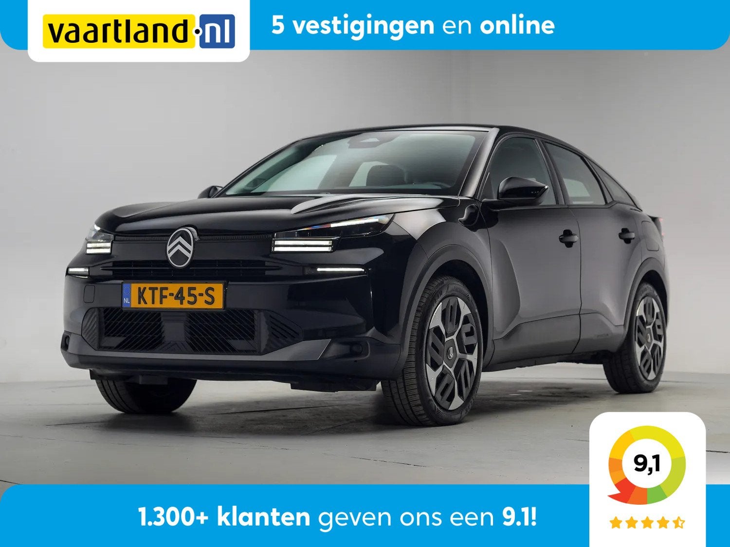 Citroën Ë-C4 You 50kWh 3-fase [ LED Navi Camera Climate ], Auto's, Citroën, 0 cilinders, Gebruikt, 1546 kg, Zwart