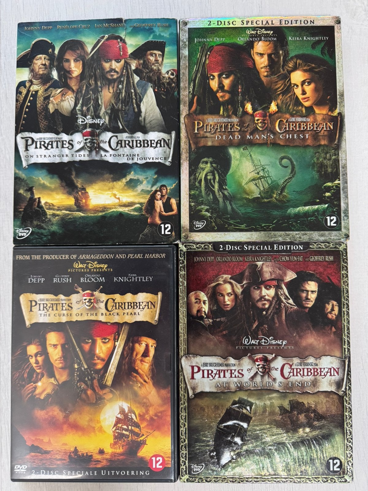 Piratis of the Caribbean 🔴 7 x DVDs Z.G.A.N., Ophalen of Verzenden, Zo goed als nieuw