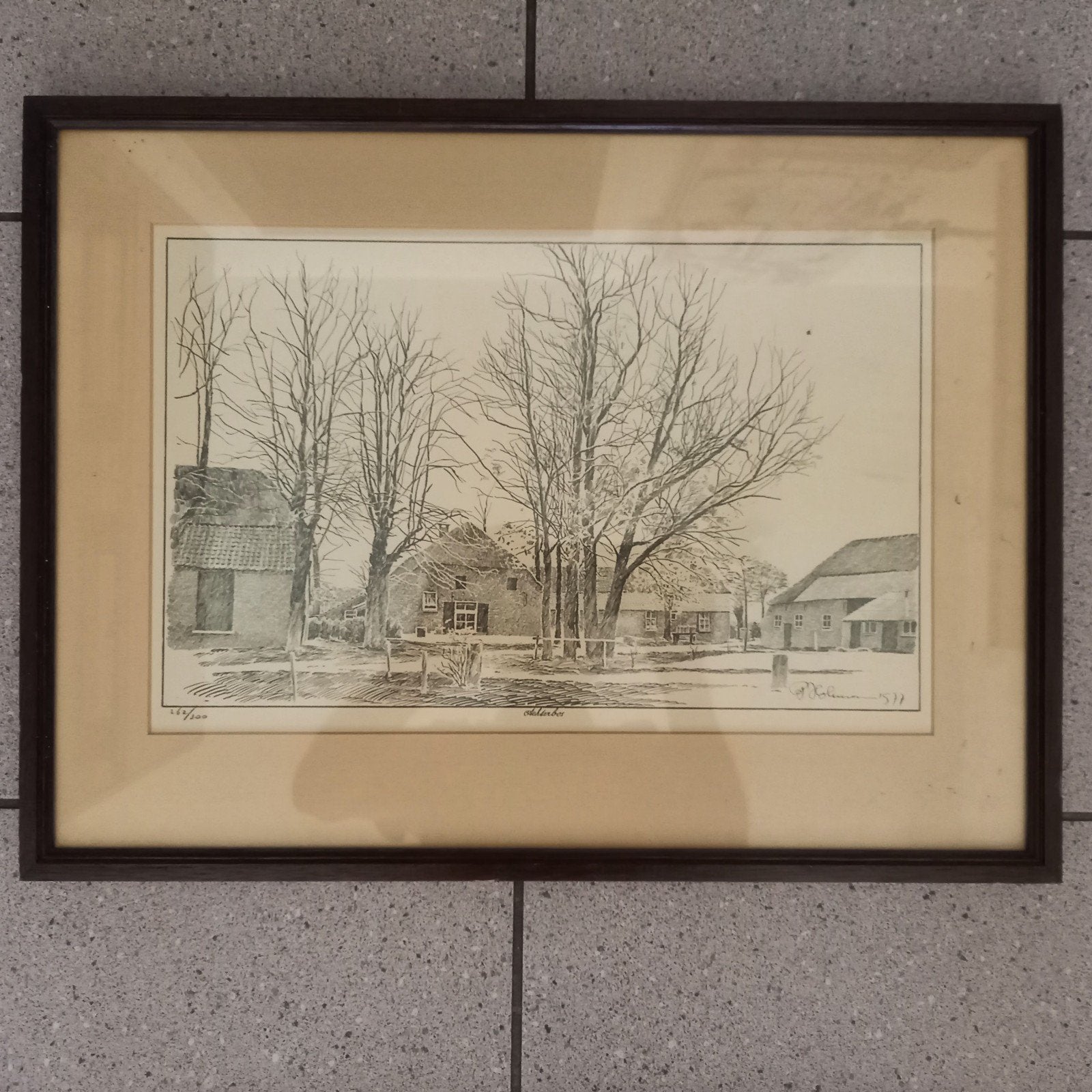 Ets "Achterbos" van P. Hokman - 1977, 262/300, Antiek en Kunst, Kunst | Etsen en Gravures, Ophalen