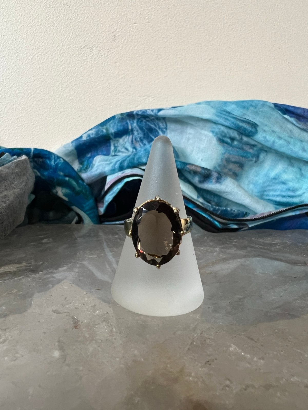 Rookkwarts beschermt geluk transformatie eyecatcher uniek, Sieraden, Tassen en Uiterlijk, Ringen, Bruin, Nieuw, Ophalen of Verzenden