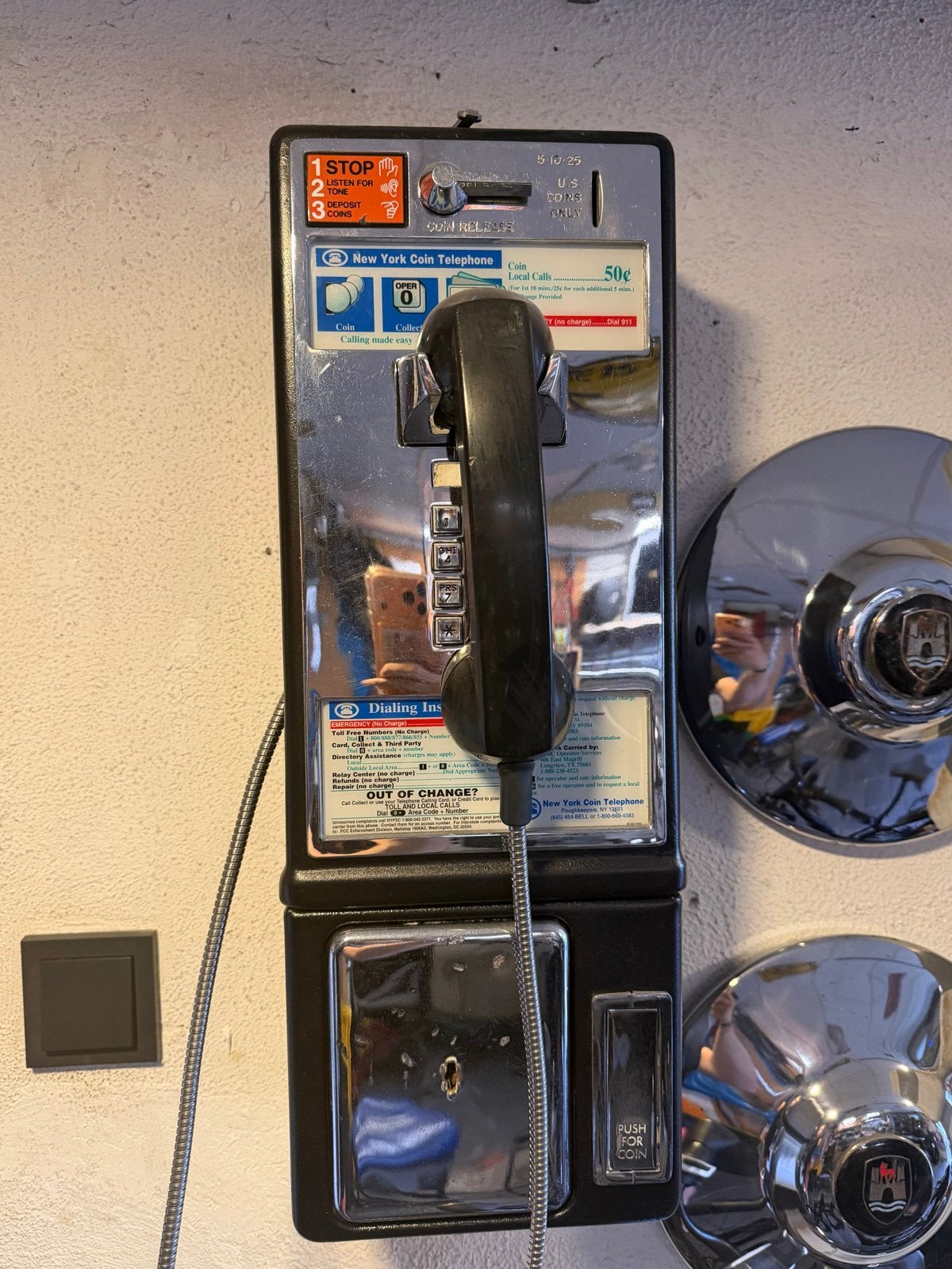 Vintage Amerikaanse Telefooncel Telefoon - New York Coin, Ophalen, Gebruikt