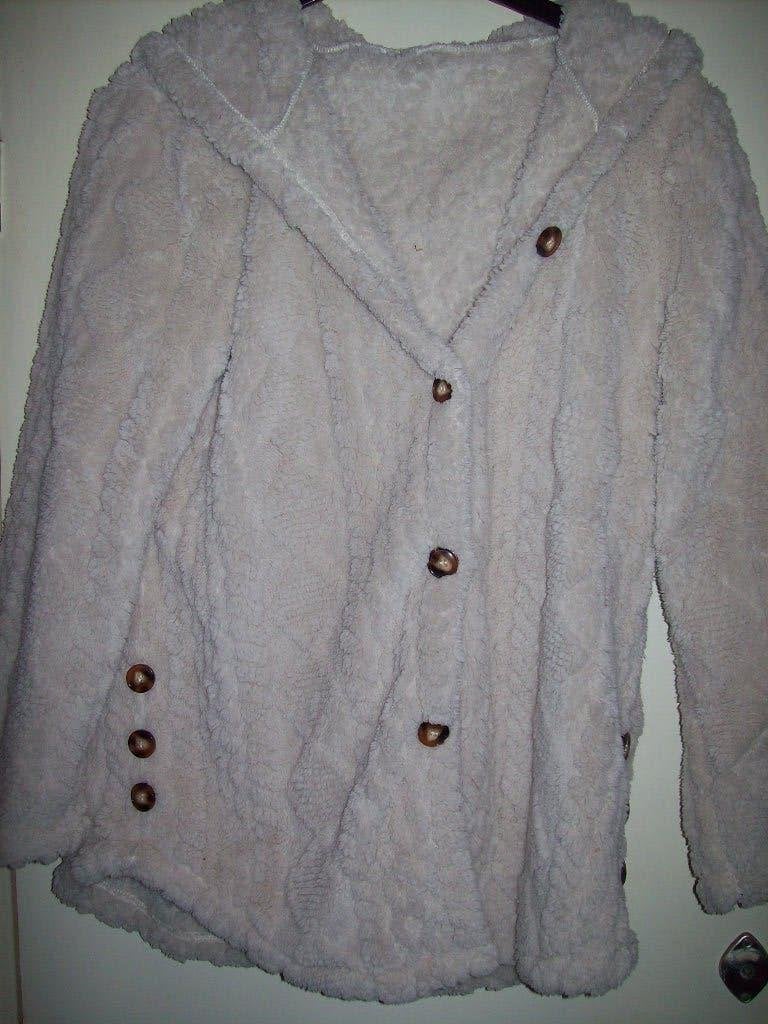 Teddy Vest roomwit met knopen  kabels M 38/40 Nieuw, Maat 38/40 (M), Wit, Nieuw, Ophalen of Verzenden
