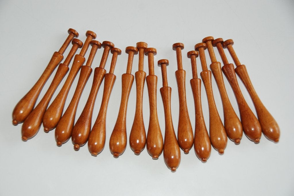 Brocante houten kantklosjes 16 stuks kantklossen, Verzenden, Nieuw, Klos(sen)