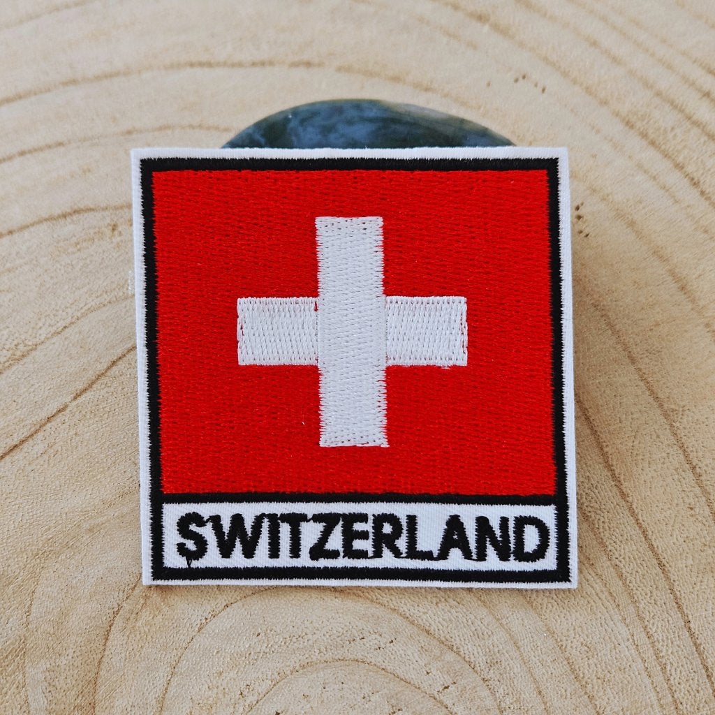 Strijk embleem applicatie Patch Vlag zwitserland, D, Nieuw, Ophalen of Verzenden, D