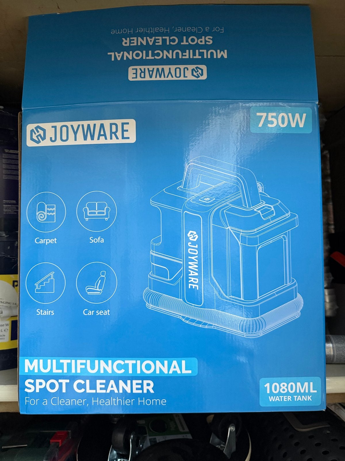 Joyware - Textielreiniger vlekkenreiniger - 1x gebruikt!!, Ophalen of Verzenden, Zo goed als nieuw, Waterstofzuiger