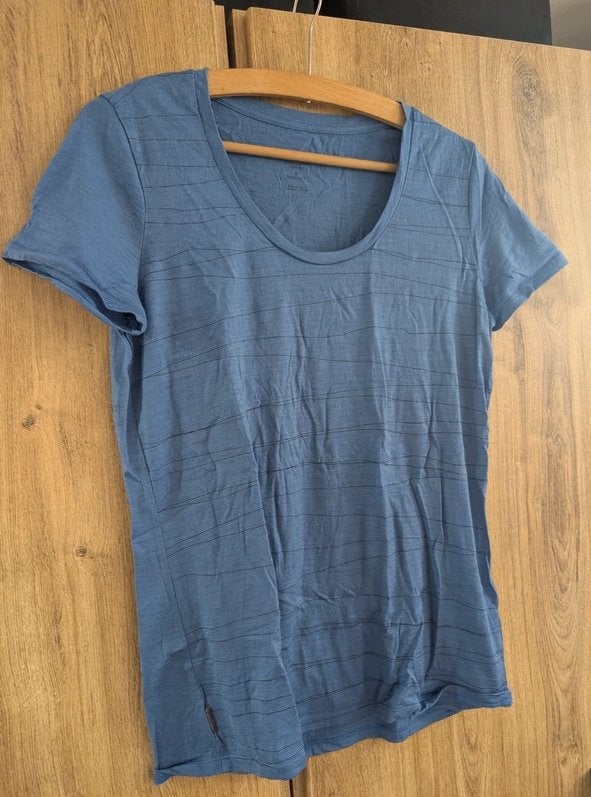 Icebreaker t-shirt merino blauw, Maat 38/40 (M), Zo goed als nieuw, Icebreaker, Korte mouw