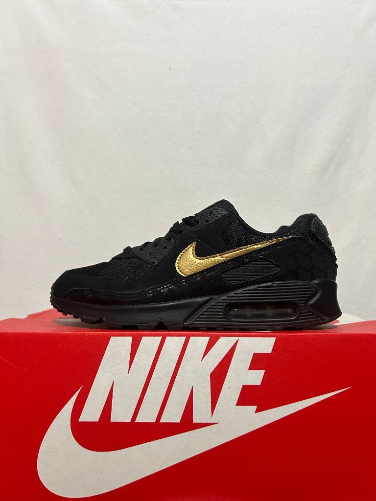 ALS NIEUW! Maat 43 - Nike Air Max 90 Black Gold Pattern, Verzenden, Zwart, Nike, Nike