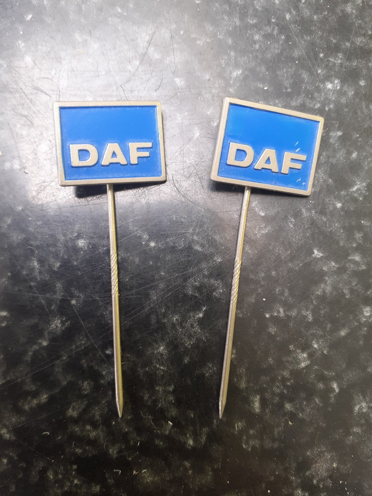 DAF-reversspeldjes 2x, Ophalen of Verzenden, Zo goed als nieuw, Transport, Speldje of Pin