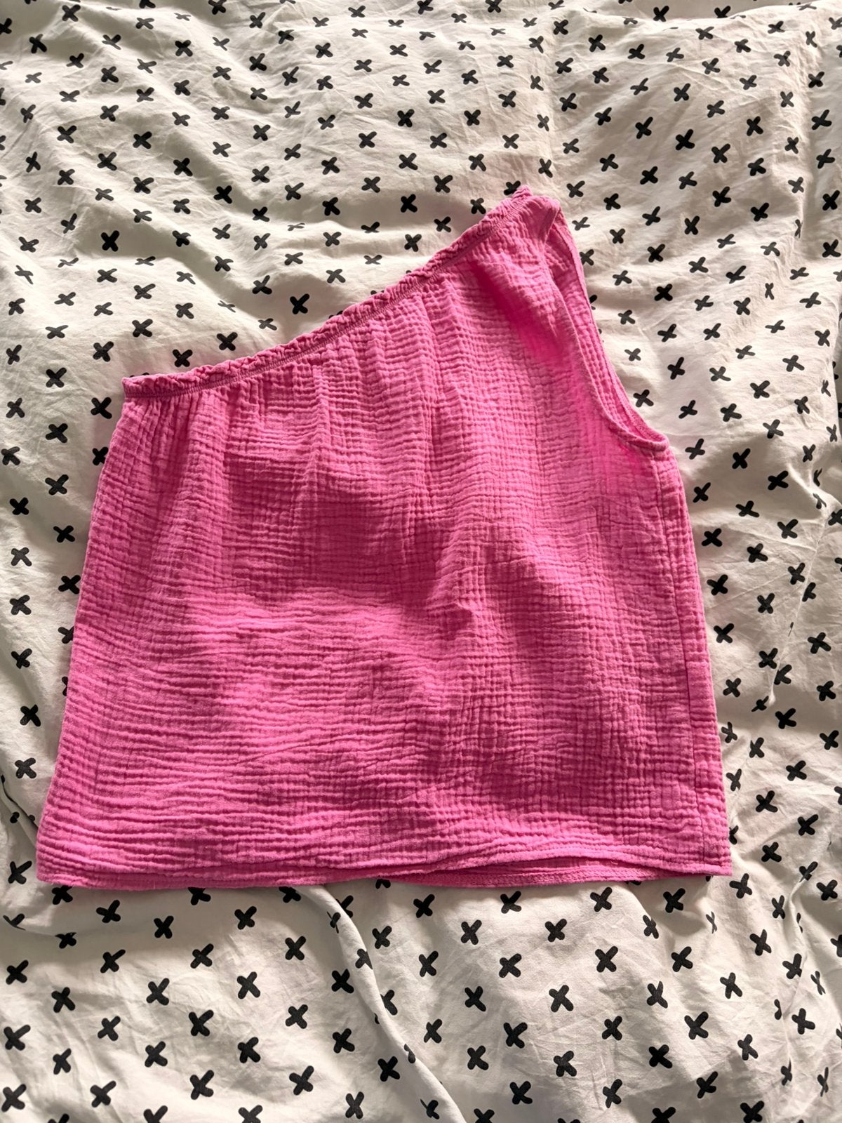 One shoulder top, Ophalen of Verzenden, Zo goed als nieuw, Roze, Maat 36 (S)