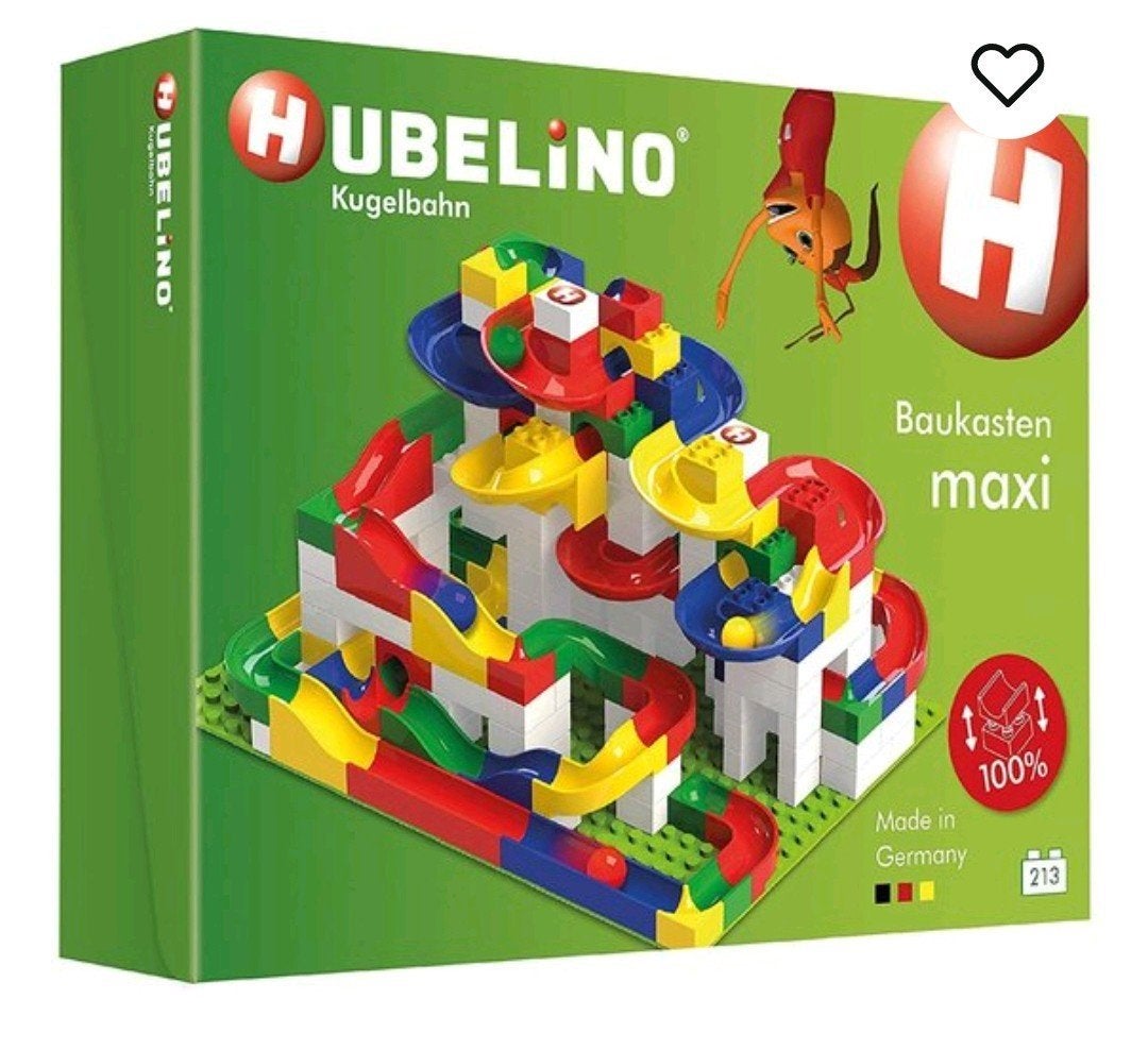 Hubelino Knikkerbaan - Maxi Bouwset 213 delig, Ophalen of Verzenden, Zo goed als nieuw