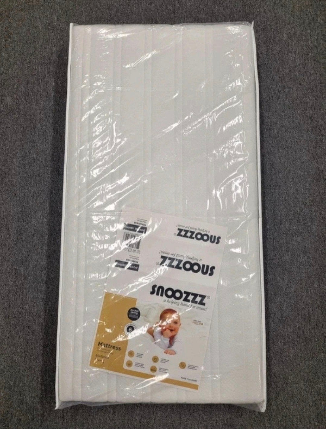 Snoozzz Pocketvering Matras 60x120cm voor babybed, Nieuw, Matras, Eenpersoons, 70 cm of minder