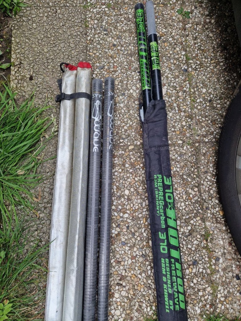 2 RDM-masten: Hod Rod Freewave 370 en CAAS Power Wave 430, Watersport en Boten, Windsurfen, Gebruikt, Mast, Met draagtas, Ophalen