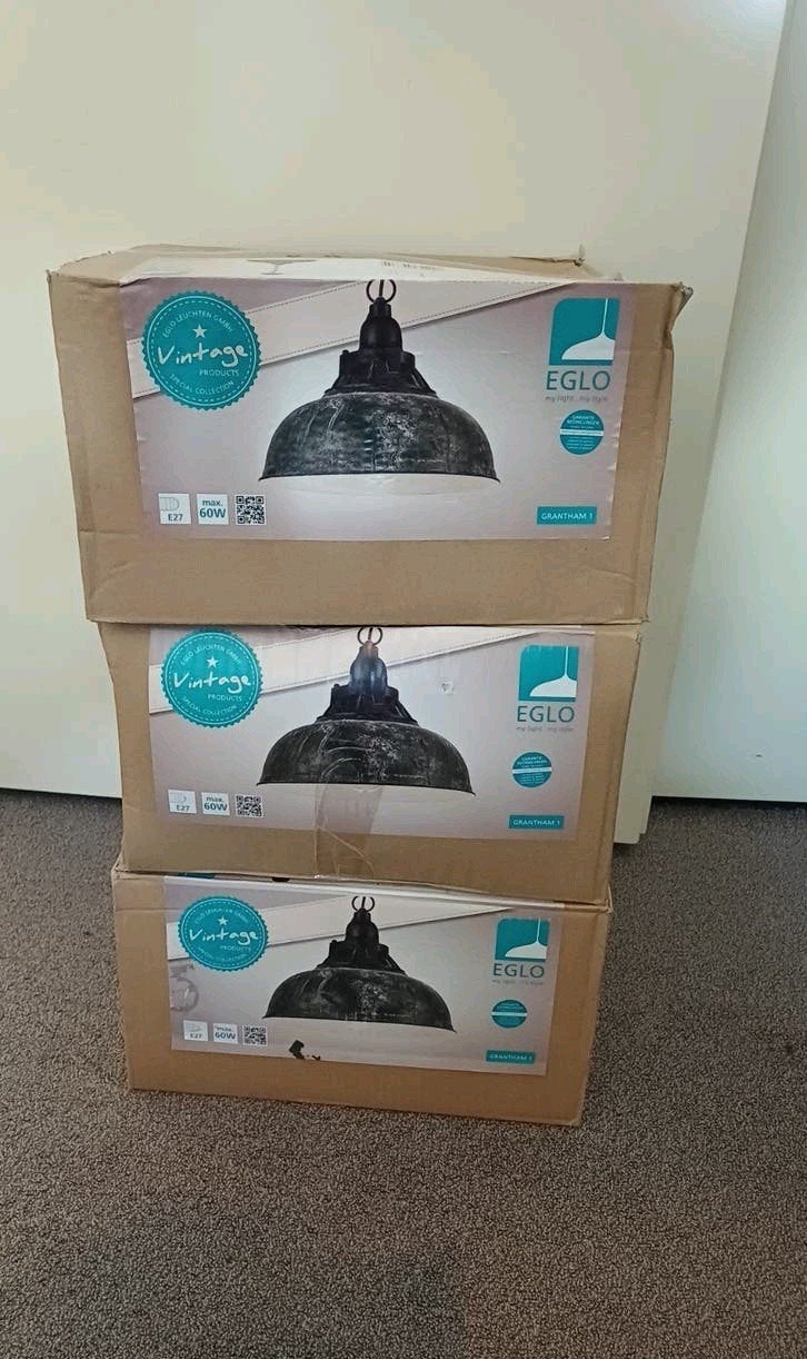 Diverse nieuwe EGLO lampen, nog in doos, Ophalen, Nieuw, Metaal, E27 (groot)