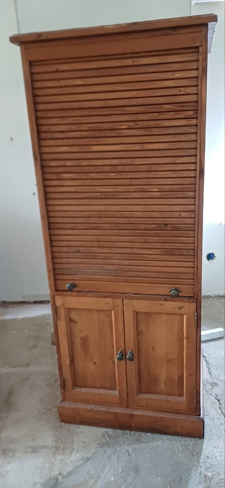 Vintage rolluikkast van hout, Ophalen of Verzenden
