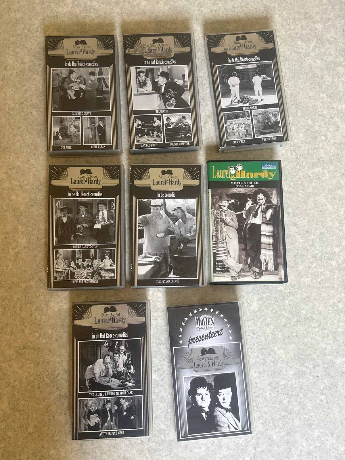 Laurel & Hardy VHS Collectie - Hal Roach Komedies, Cd's en Dvd's, VHS | Film, Alle leeftijden, Ophalen, Gebruikt, Komedie