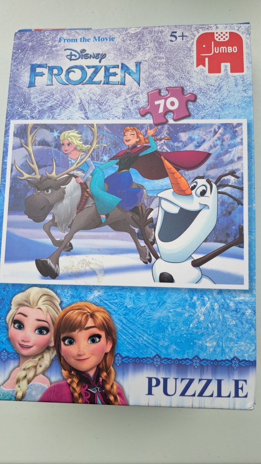 ** Disney Frozen puzzel 70 stuks 1 keer gebruikt, Ophalen of Verzenden, Meer dan 50 stukjes, Zo goed als nieuw, 4 tot 6 jaar